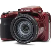 Kodak Astro Zoom AZ425 punainen - Superzoom-kamera Kennon koko 1/2,3" 20,68 megapikseliä Full HD optinen zoom 42x Paino (vain runko) 444 g Polttovä...