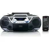 Lenco SCD-720SI - Kannettava radio DAB+/FM Bluetoothillä, CD-soitin, kasettisoitin ja USB - Hopea