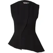 Weekday Sleeveless Asymmetric Peplum Top - Black - 36