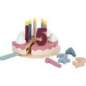 Small Foot Design Birthday Cake Tasty lelu puinen 3 y+ 23 kpl