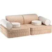 WigiWama Settee Corduroy - Brown - 136X 78X 46CM