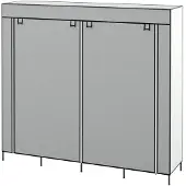 Aosom Kankainen vaatekaappi Homcom 166x42,5x169,5cm, harmaa/musta