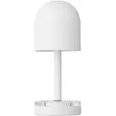 AYTM LED-akkukäyttöinen pöytävalaisin Luceo, valkoinen, IP44 himmennettävä, Valkoinen/opaali, Metalli, Design