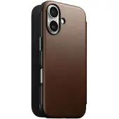 Nomad Modern Leather Folio w/MagSafe iPhone 16 - Brown