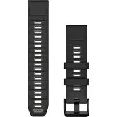 Garmin QuickFit 22 -silikoniranneke, musta / kivenharmaa