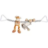 Teddykompaniet Diinglisar Wild, Pram Hanger, Elephant & Giraffe - Grey - ONE SIZE