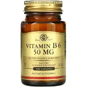 Solgar B6-vitamiini 50 mg 100 tabl. ravintolisä