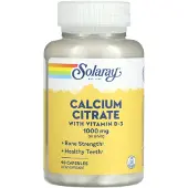 Solaray - Calcium W/d3 Citrate 1000 Mg - 90 Cápsulas