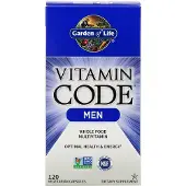 Garden of life , Vitamin Code, Kokonainen Ruokaviruksellinen Monivitamiini Miehille, 120 Kasviskapselia