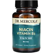 Dr. Mercola , Niasiini, Vitamiini B3, 50 mg, 270 Tabletteja