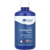 Trace Minerals Kalsium/Magnesium/ Sinkki, nestemäinen, mansikan maku - 946 ml