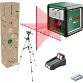 Bosch Quigo + ristiviivalaser (7 m kantama, sisältää paristot, 1,1 m jalustan ja kotelon)
