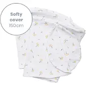 Doomoo Softy -imetystyynyn vaihtopäällinen, flower yellow
