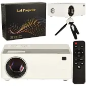 Pricenet Kannettava LED-lastenprojektori 1080p USB valkoinen