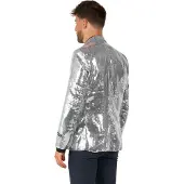 Oppo Merchandise Group B.V. Suitmeister Sequins Silver Miesten Puvuntakki - Small