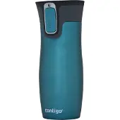 CONTIGO West Loop Autoseal Travel -termospullo, ruostumattomasta ter ksest , vuotamaton kahvimuki, BPA-vapaa helposti puhdistettava kansi, 470 ml