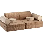 WigiWama Play Rakennettava Sohva 78x132 cm, Toffee