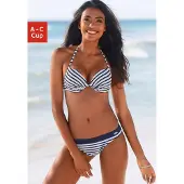 Venice beach Bikinitoppi 'Summer' laivastonsininen / valkoinen