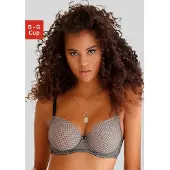 LASCANA Rintaliivi 'Invisible Pink' harmaa / musta