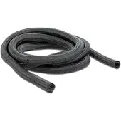 DeLOCK – Braided Sleeve self-closing 2 m x 25 mm black (18856)