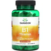 Swanson Health Vitamiini B-1 (tiamiini), 100 mg - 250 kapselia
