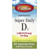 Carlson , Super Daily D3, 50 mcg (2,000 IU), 0.35 fl oz (10.3 ml)