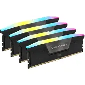 Corsair 64GB (4 x 16GB) Vengeance RGB, DDR5 6400MHz, CL32, 1.40V, musta/harmaa
