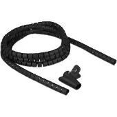 DeLOCK – Spiral Hose with Pull-in Tool 2.5 m x 15 mm black (18835)
