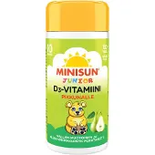 Minisun D-Vitamiini lapselle 10 Mcg Päärynä Junior Nalle 100 tabl