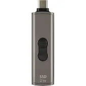 Transcend ESD330C 2 Tt USB-C -ulkoinen SSD, kannettava, laitteistosalaus, salasanasuojaus, pelikäyttöön, ruskea, harmaa