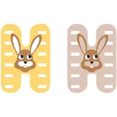 Small Foot - Wooden Animal Children's Letter - H