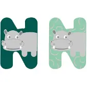 Small Foot - Wooden Animal Children's Letter - N