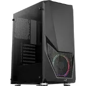 Aerocool Zauron -miditornikotelo ikkunalla, RGB-valaistuksella, musta
