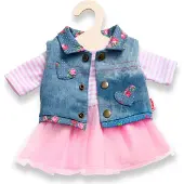Heless Doll dress with waistcoat 28-35 cm