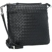 Abro Piuma Crossbody-laukku Nahka 26 cm Harmaa
