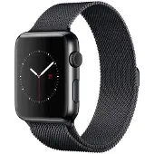 SKALO Milanese Loop Apple Watch Series 1-3 42mm - Musta