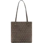 Mango Die-Cut Leather Shoulder Bag - Brown - ONE SIZE