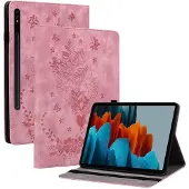 SKALO Samsung Tab S9+/S9 FE+ Mandala Butterfly Suojakotelo - Pinkki