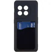 CaseOnline Silikonikuori korttitelineellä OnePlus 11 - Musta
