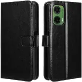 SKALO Motorola Moto G35 5G PU-nahkainen Lompakkokotelo - Musta