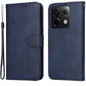 SKALO Xiaomi Redmi Note 13 Pro 5G PU-nahkainen Lompakkokotelo - Sininen