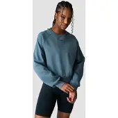 ICANIWILL Everyday Cropped Crewneck Steel Blue