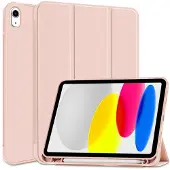 Tech-Protect iPad 2022/2025 SmartCase Pen Tri-Fold Folio kotelo - Pinkki