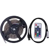 24hShop RGB LED-silmukka USB kaukosäätimellä - 5 metriä vesitiivis