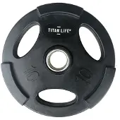 Titan Life Weight Disc Rubber. Ø50mm. Black, Levypainot Kumipäällyste