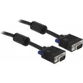 DeLOCK 15m VGA Cable, 15 m, VGA (D-Sub), VGA (D-Sub), Musta, Uros/uros (82561)