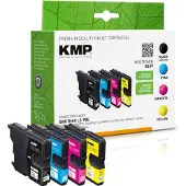 KMP – 1523,4005, Musta, Syaani, Magenta, Keltainen, 6,2 ml, 4 kpl, 300 sivua, 260 sivua, Monipakkaus