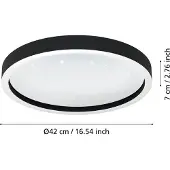 Eglo Montemorelos-Z connect.z led 17,8W 42cm kristalliefekti plafondi
