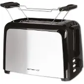 Emerio TO-123924, 2 viipale(i)ta, Musta, Ruostumaton teräs, Painikkeet, 750 W, 220 - 240 V, 50 / 60 Hz