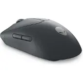 Dell Alienware Pro langaton pelihiiri - Hiiri - optinen - 6 painiketta - langaton, kaapeli - USB, 2,4 GHz - Kuun pimeä puoli